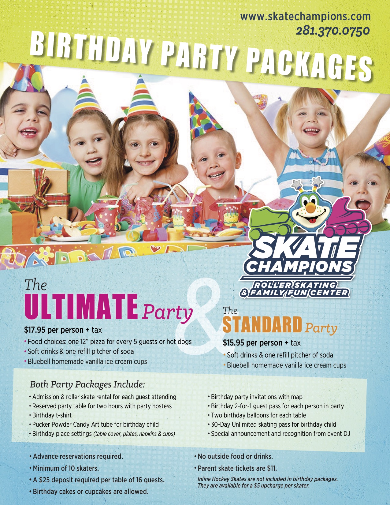 Book your birthday parties for Spring!