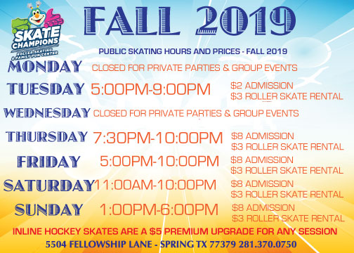 Fall 2019 Hours